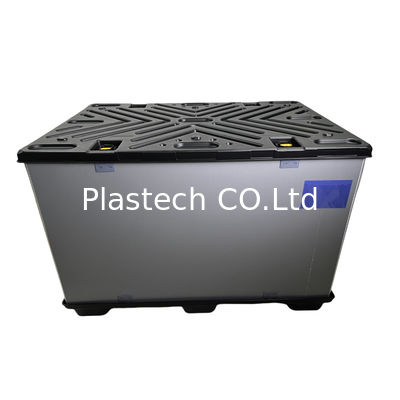 بسته بندی آستین 1600x1145x1067 میلی متری با کانتینرهای حمل و نقل پلاستیکی پالت بندی
