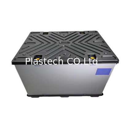 بسته بندی آستین 1600x1145x1067 میلی متری با کانتینرهای حمل و نقل پلاستیکی پالت بندی