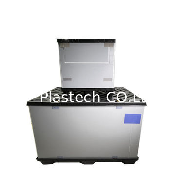 بسته بندی آستین 1600x1145x1067 میلی متری با کانتینرهای حمل و نقل پلاستیکی پالت بندی