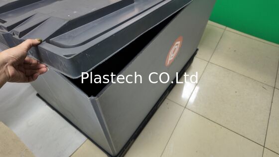 جعبه پالت تاشو 1200x800mm PP Honeycomb کانتینر تاشو 4 راه ورودی Fumigation رایگان قابل بازگشت برای لوازم غذایی اتوماتیک