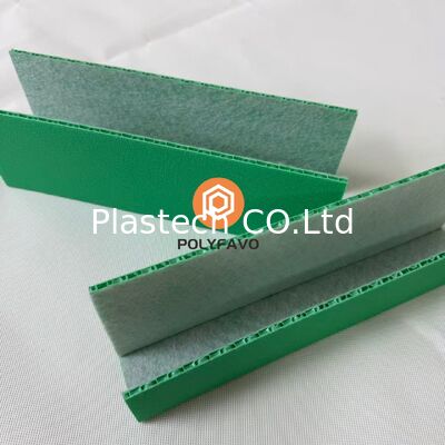 U Channel Type Plastic Profile Door Sill Protector Pp Honeycomb Board با پارچه فیلت سطح مات اختیاری ضخامت 3mm 5mm