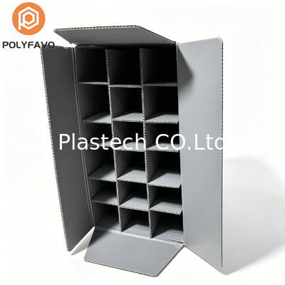 جعبه کانتینر Honeycomb برای ذخیره سازی انبار و لجستیک، جعبه گردش با تقسیم کننده های داخلی، چاپ لوگو رنگی سفارشی قابل جمع