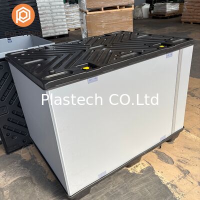 Two C Type Coaming Box for Auto Parts Packaging, EVA Lining Protective Pallet Box, Foldable Sleeve Container Stackable